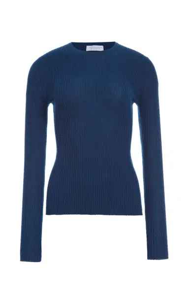 Gabriela Hearst Browning Knit Sweater in Washed Denim Cashmere Silk | Thumbnail 1