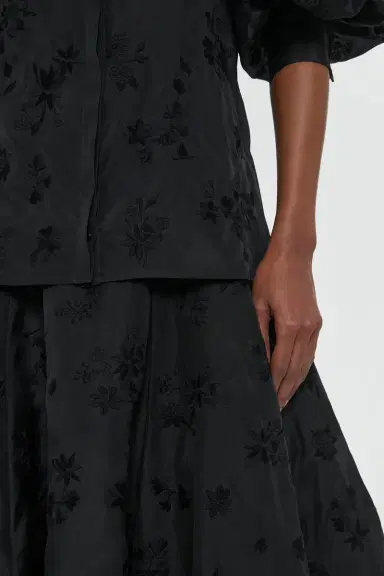 Gabriela Hearst Sonya Mia's Flowers Maxi Skirt in Black Embroidered Silk Organza | Thumbnail 8 Gabriela Hearst Sonya Mia's Flowers Maxi Skirt in Black Embroidered Silk Organza | Thumbnail 8