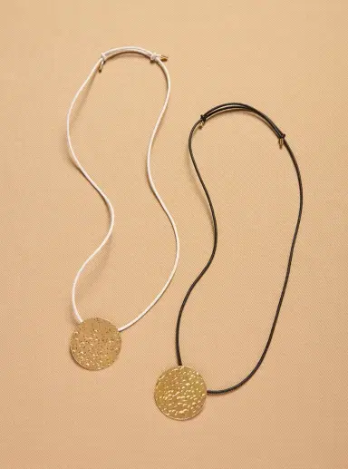 Gabriela Hearst Wheel of Fortune Pendant in 18K Yellow Gold (Black Leather Cord) | Thumbnail 6 Gabriela Hearst Wheel of Fortune Pendant in 18K Yellow Gold (Black Leather Cord) | Thumbnail 6
