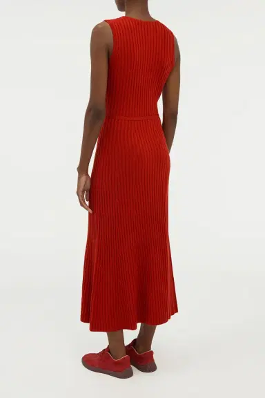 Gabriela Hearst Meier Knit Midi Dress in Antelope Orange Merino Wool Cashmere | Thumbnail 4 Gabriela Hearst Meier Knit Midi Dress in Antelope Orange Merino Wool Cashmere | Thumbnail 4