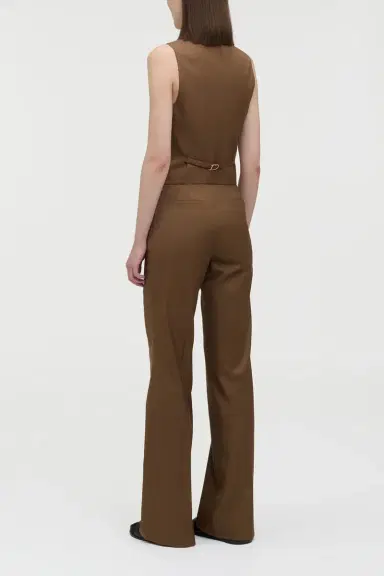 Gabriela Hearst Coleridge Vest in Chestnut Wool Silk | Thumbnail 4 Gabriela Hearst Coleridge Vest in Chestnut Wool Silk | Thumbnail 4