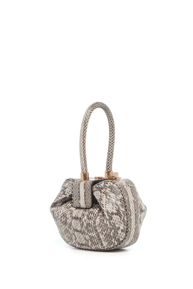 GABRIELA HEARST Demi Bag in Black & White Snakeskin