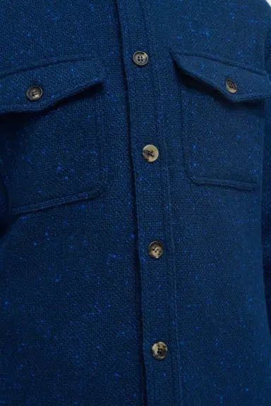 Gabriela Hearst Lucas Overshirt in Electric Navy Speckled Cashmere | Thumbnail 6 Gabriela Hearst Lucas Overshirt in Electric Navy Speckled Cashmere | Thumbnail 6