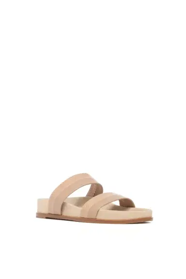 Gabriela Hearst Low Striker Flat Sandal in Nude Snakeskin & Nappa Leather | Thumbnail 3 Gabriela Hearst Low Striker Flat Sandal in Nude Snakeskin & Nappa Leather | Thumbnail 3