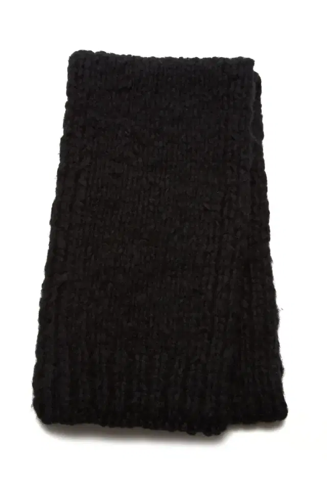 GABRIELA HEARST Pyke Knit Scarf in Black Welfat Cashmere