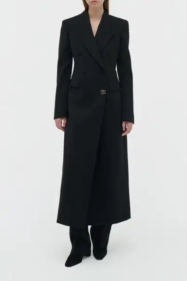 Gabriela Hearst Julien Coat in Black Recycled Wool | Thumbnail 2