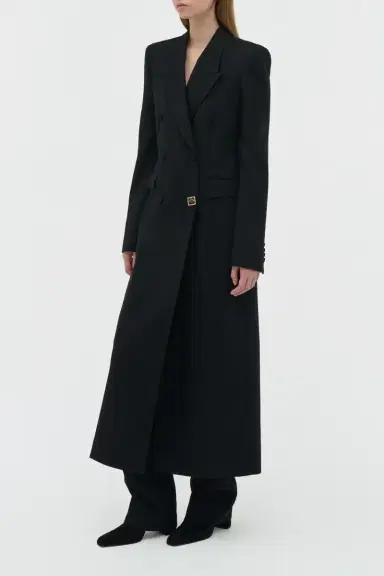 Gabriela Hearst Julien Coat in Black Recycled Wool | Thumbnail 3