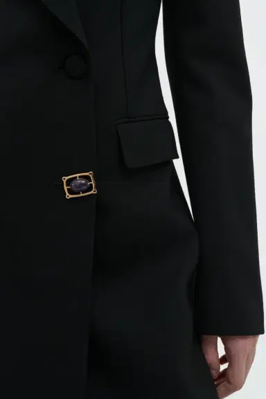 Gabriela Hearst Julien Coat in Black Recycled Wool | Thumbnail 5