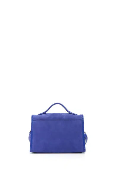 Gabriela Hearst Small Leonora Flap Bag in Cobalt Suede | Thumbnail 3