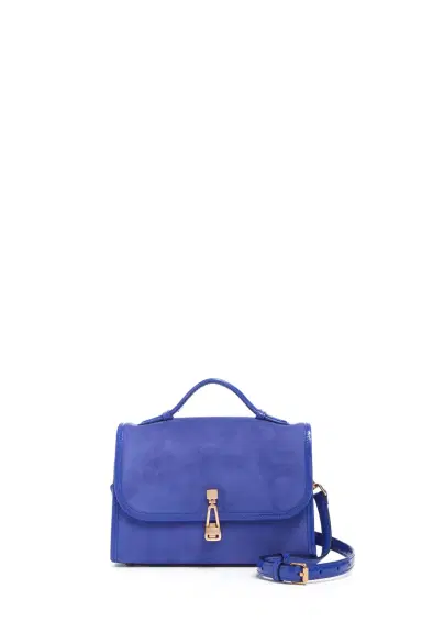 Gabriela Hearst Small Leonora Flap Bag in Cobalt Suede | Thumbnail 1