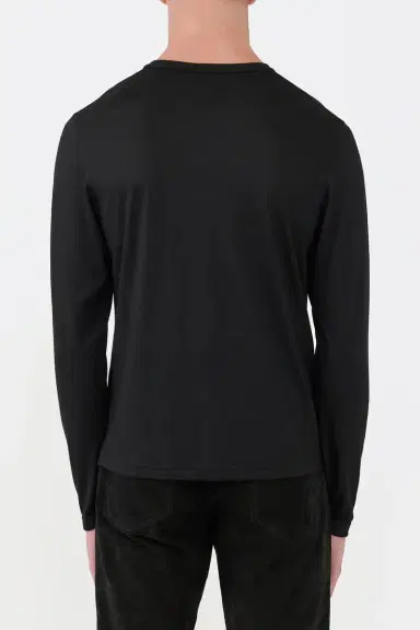 Gabriela Hearst Owen Long Sleeve T-Shirt in Black Cashmere Jersey | Thumbnail 4 Gabriela Hearst Owen Long Sleeve T-Shirt in Black Cashmere Jersey | Thumbnail 4