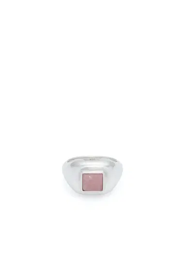 Gabriela Hearst Medium Ring in 18K White Gold & Pink Marble Stone | Thumbnail 2 Gabriela Hearst Medium Ring in 18K White Gold & Pink Marble Stone | Thumbnail 2