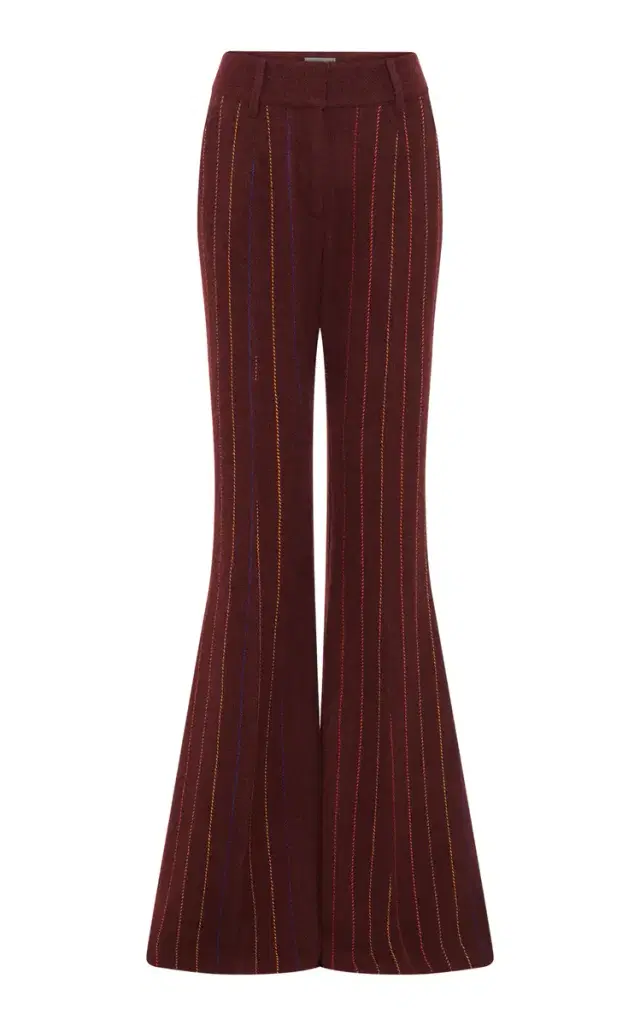 Gabriela Hearst Rhein Flare Pant in Burnt Sienna Multi Wool Cashmere