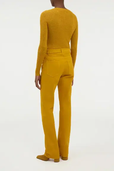 Gabriela Hearst Anges Knit Henley in Golden Birch Cashmere Silk with Hemp | Thumbnail 5 Gabriela Hearst Anges Knit Henley in Golden Birch Cashmere Silk with Hemp | Thumbnail 5