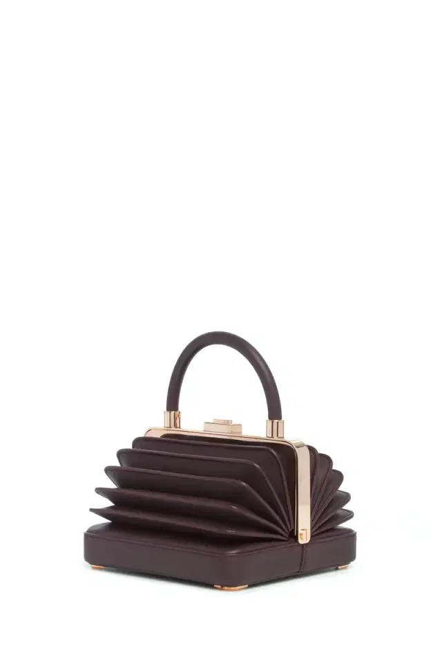 Gabriela Hearst Small Diana Bag in Bordeaux Nappa Leather