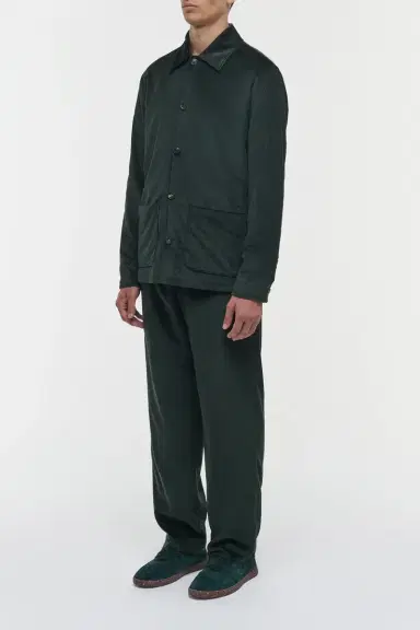 Gabriela Hearst Javier Chore Jacket in English Green Sea Island Cotton Corduroy | Thumbnail 3