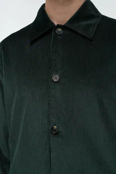Gabriela Hearst Javier Chore Jacket in English Green Sea Island Cotton Corduroy | Thumbnail 5