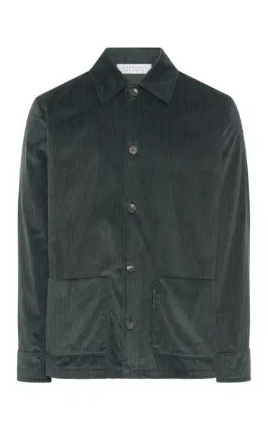 Gabriela Hearst Javier Chore Jacket in English Green Sea Island Cotton Corduroy | Thumbnail 1