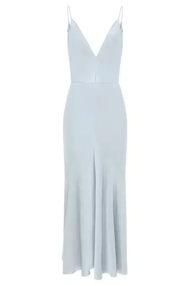Gabriela Hearst Brigita Slip Dress in Light Blue Silk Satin | Thumbnail 1