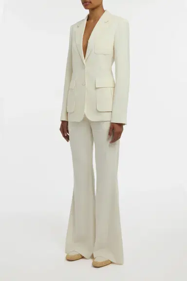 Gabriela Hearst Ianthe Flare Pant in Sea Island Cotton Corduroy | Thumbnail 3