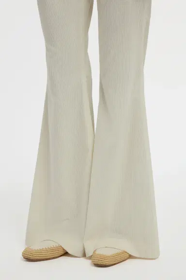 Gabriela Hearst Ianthe Flare Pant in Sea Island Cotton Corduroy | Thumbnail 5