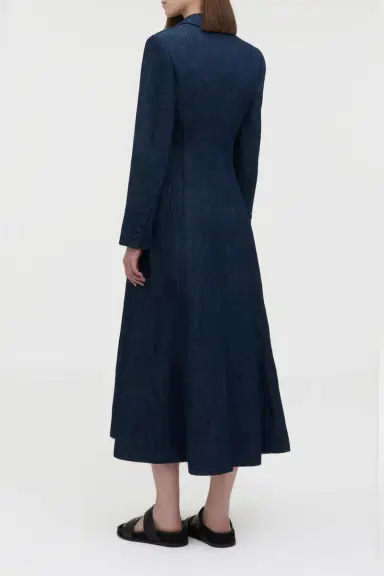 Gabriela Hearst Yunara Knotted Maxi Dress in Recycled Cotton Denim | Thumbnail 4 Gabriela Hearst Yunara Knotted Maxi Dress in Recycled Cotton Denim | Thumbnail 4