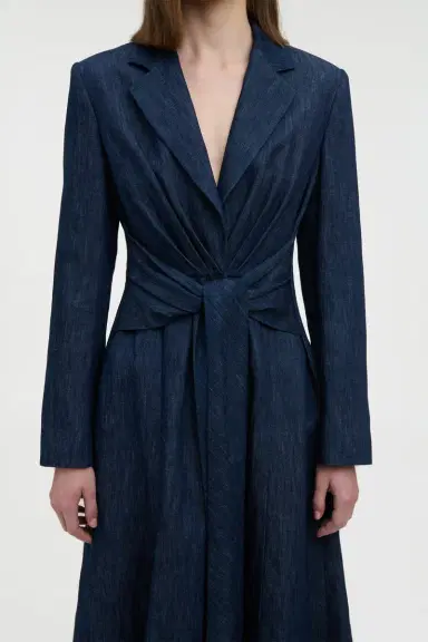 Gabriela Hearst Yunara Knotted Maxi Dress in Recycled Cotton Denim | Thumbnail 6 Gabriela Hearst Yunara Knotted Maxi Dress in Recycled Cotton Denim | Thumbnail 6