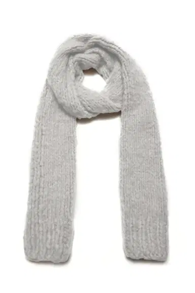 Gabriela Hearst Pyke Knit Scarf in Heather Grey Welfat Cashmere | Thumbnail 2 Gabriela Hearst Pyke Knit Scarf in Heather Grey Welfat Cashmere | Thumbnail 2