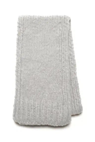 Gabriela Hearst Pyke Knit Scarf in Heather Grey Welfat Cashmere | Thumbnail 1 Gabriela Hearst Pyke Knit Scarf in Heather Grey Welfat Cashmere | Thumbnail 1