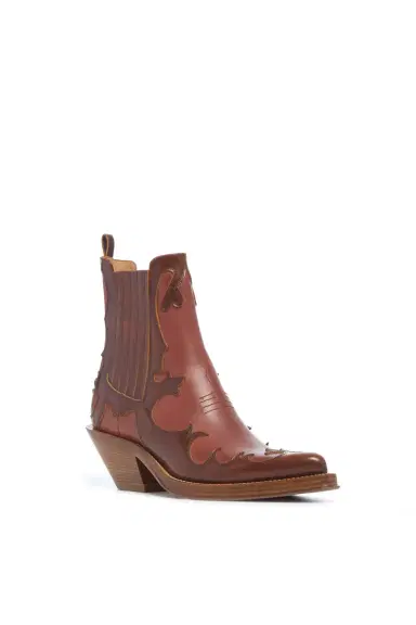 Gabriela Hearst Cassidy Cowboy Ankle Boot in Cognac Leather | Thumbnail 2 Gabriela Hearst Cassidy Cowboy Ankle Boot in Cognac Leather | Thumbnail 2