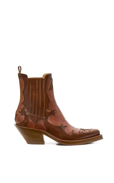 Gabriela Hearst Cassidy Cowboy Ankle Boot in Cognac Leather | Thumbnail 1 Gabriela Hearst Cassidy Cowboy Ankle Boot in Cognac Leather | Thumbnail 1