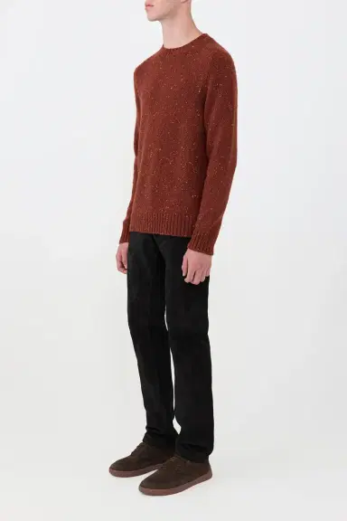 Gabriela Hearst Daniel Knit Sweater in Burnt Sienna Multi Speckled Aran Cashmere | Thumbnail 4 Gabriela Hearst Daniel Knit Sweater in Burnt Sienna Multi Speckled Aran Cashmere | Thumbnail 4
