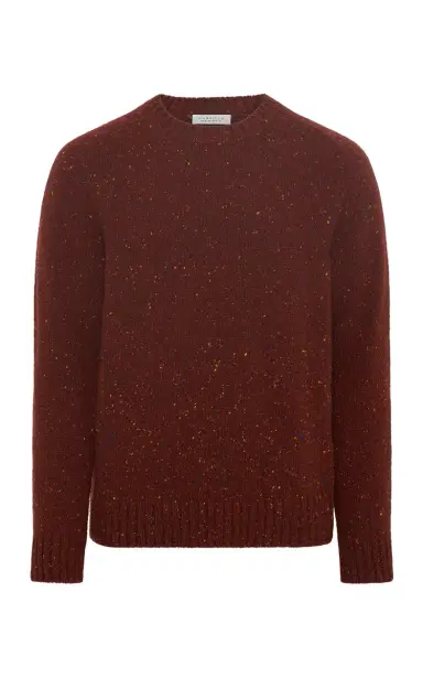 Gabriela Hearst Daniel Knit Sweater in Burnt Sienna Multi Speckled Aran Cashmere | Thumbnail 1 Gabriela Hearst Daniel Knit Sweater in Burnt Sienna Multi Speckled Aran Cashmere | Thumbnail 1