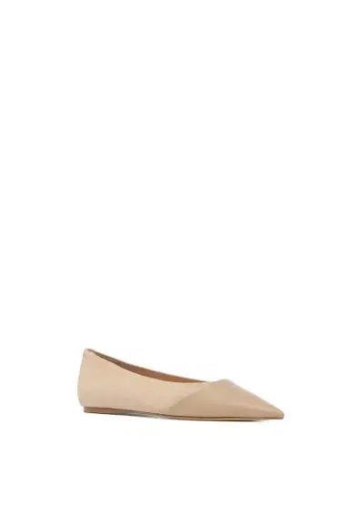 Gabriela Hearst Empress Ballerina Flat Shoe in Nude Suede & Leather | Thumbnail 2 Gabriela Hearst Empress Ballerina Flat Shoe in Nude Suede & Leather | Thumbnail 2