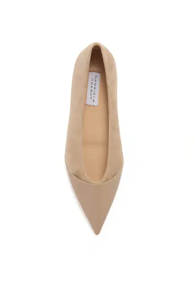 Gabriela Hearst Empress Ballerina Flat Shoe in Nude Suede & Leather | Thumbnail 4 Gabriela Hearst Empress Ballerina Flat Shoe in Nude Suede & Leather | Thumbnail 4