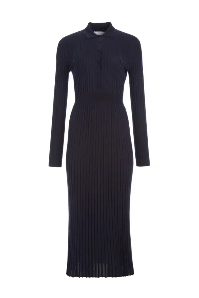 GABRIELA HEARST Ardor Knit Maxi Dress in Dark Navy Cashmere Silk