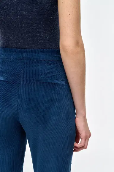 Gabriela Hearst Vesta Flare Pant in Electric Navy Sea Island Cotton Corduroy | Thumbnail 5 Gabriela Hearst Vesta Flare Pant in Electric Navy Sea Island Cotton Corduroy | Thumbnail 5