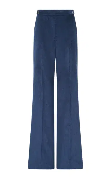 Gabriela Hearst Vesta Flare Pant in Electric Navy Sea Island Cotton Corduroy | Thumbnail 1 Gabriela Hearst Vesta Flare Pant in Electric Navy Sea Island Cotton Corduroy | Thumbnail 1