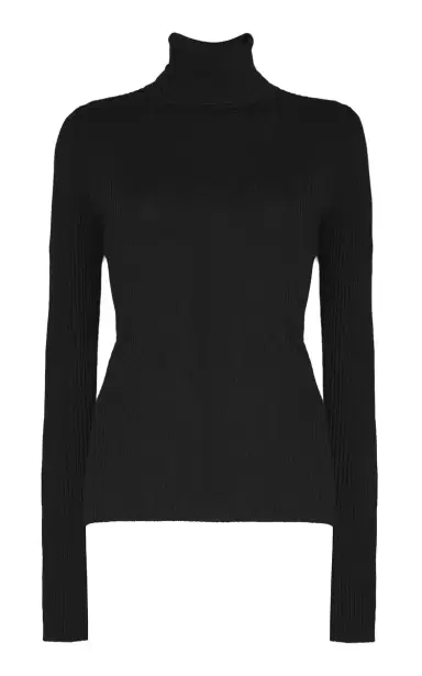 Gabriela Hearst Peppe Knit Turtleneck in Black Cashmere Silk | Thumbnail 1 Gabriela Hearst Peppe Knit Turtleneck in Black Cashmere Silk | Thumbnail 1