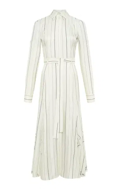 Gabriela Hearst Galway Shirtdress in Multi Pinstripe Silk Twill | Thumbnail 1 Gabriela Hearst Galway Shirtdress in Multi Pinstripe Silk Twill | Thumbnail 1