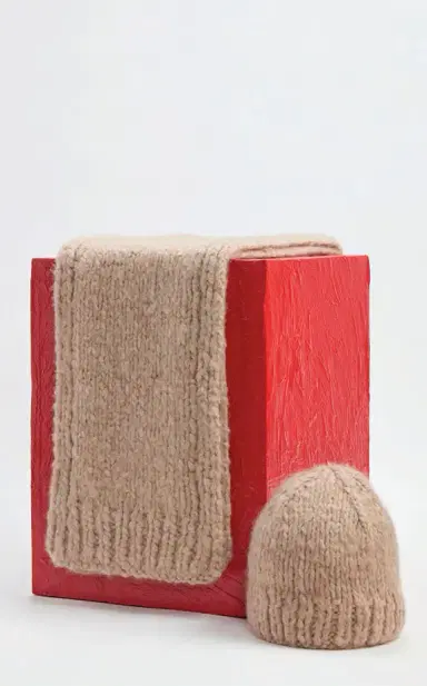 GABRIELA HEARST Pyke Knit Scarf in Oatmeal Welfat Cashmere | Thumbnail 3 GABRIELA HEARST Pyke Knit Scarf in Oatmeal Welfat Cashmere | Thumbnail 3