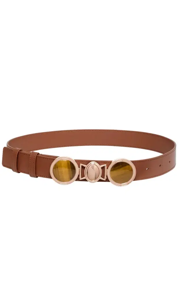 Gabriela Hearst Grange Stone Belt in Cognac Leather