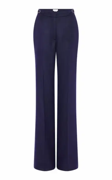 Gabriela Hearst Vesta Flare Pant in Navy Winter Silk | Thumbnail 1