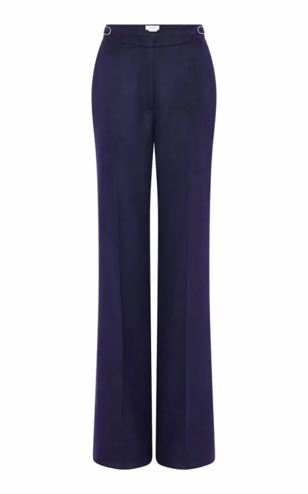 Gabriela Hearst Vesta Flare Pant in Navy Winter Silk