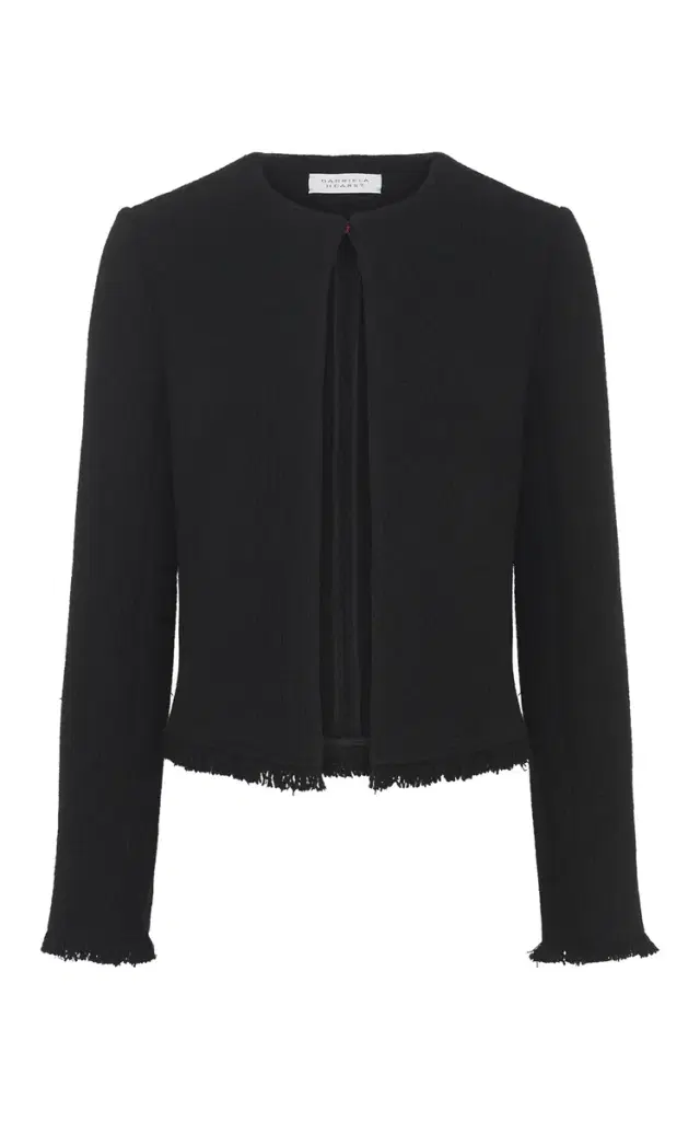 Gabriela Hearst Normand Jacket in Black Virgin Wool Cashmere