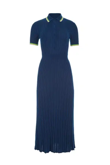 Gabriela Hearst Eyot Knit Maxi Dress in Washed Denim Cashmere Silk | Thumbnail 1 Gabriela Hearst Eyot Knit Maxi Dress in Washed Denim Cashmere Silk | Thumbnail 1