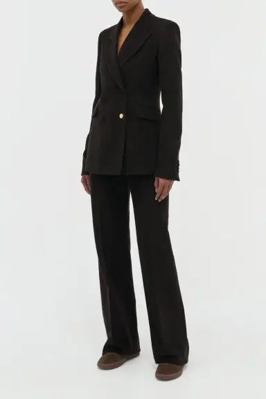 Gabriela Hearst Vesta Flare Pant in Chocolate Fine Cashmere Corduroy | Thumbnail 3 Gabriela Hearst Vesta Flare Pant in Chocolate Fine Cashmere Corduroy | Thumbnail 3