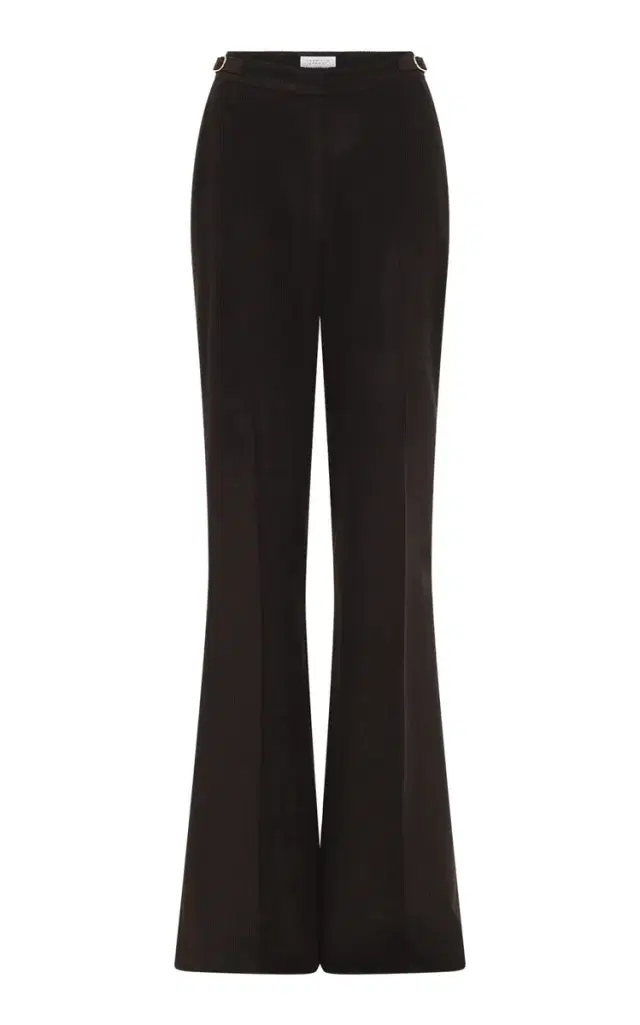 Gabriela Hearst Vesta Flare Pant in Chocolate Fine Cashmere Corduroy