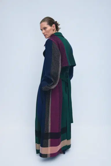 Gabriela Hearst Lyra Trench Coat in Multi Cashmere | Thumbnail 2 Gabriela Hearst Lyra Trench Coat in Multi Cashmere | Thumbnail 2
