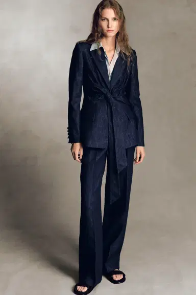 Gabriela Hearst Norman Wide-leg Pant in Recycled Cotton Denim | Thumbnail 2